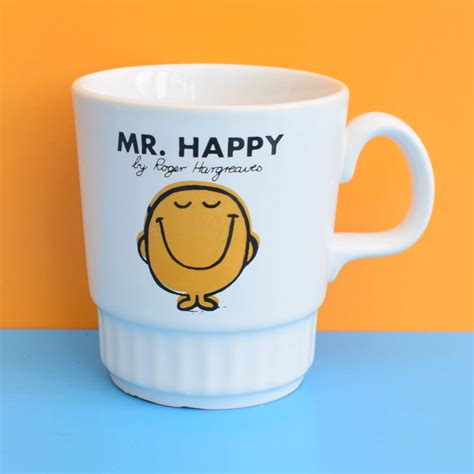 Vintage 1970s Mr Men Mugs Mr Strong Mr Funny And Mr Happy Pineapple