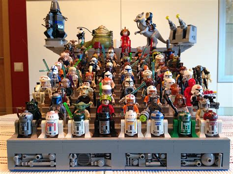 Some Of My Star Wars Minifigs I Built A Display Stand For Them