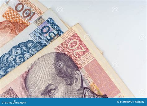 Croatian Kuna Or Sto Kuna Money Currency Closeup Stock Image Image Of