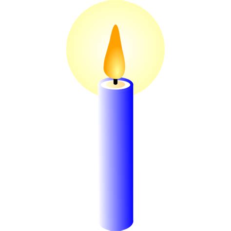 Blue Candle Free Svg