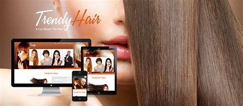 trendy hair salon mobile friendly website design