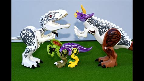 Hybrid Dinosaur Toys Lego Jurassic World Mutant Dinosaurs Indominus Rex Raptor T Rex Youtube