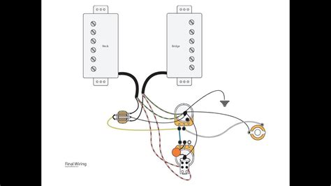Wiring diagrams use all right symbols for wiring devices, usually swap from those used upon schematic diagrams. Dual Humbuckers with Master Vol/Tone and Coil Splits - YouTube