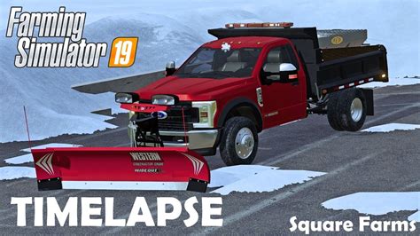 Ford F550 Plowing Snow Fs19 Timelapse New Plow Truck Fs19 Youtube