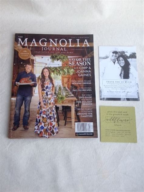 Magnolia Journal Chip Joanna Gaines Premier Issue Volume 1 Magazine
