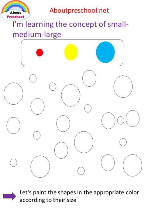 Im Learning The Concept Of Small Medium Large And Circle About Preschool