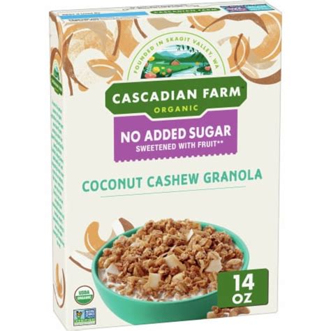 cascadian farm organic® no added sugar coconut cashew granola 14 oz smith s food and drug