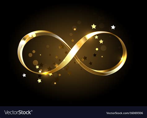 Golden Infinity Symbol Royalty Free Vector Image