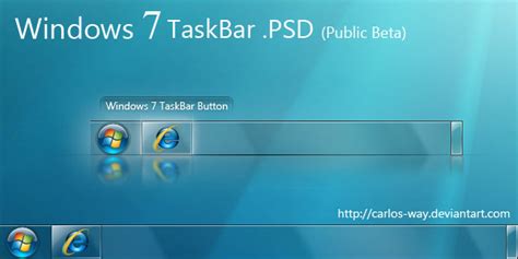 Windows 7 Taskbar Psd By Carlos Way Freedownload