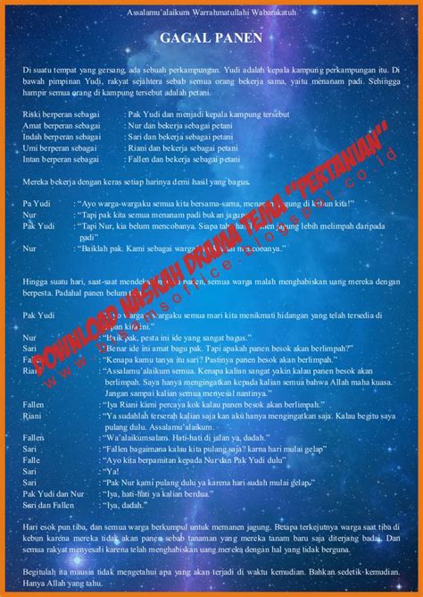 Teks Drama Bahasa Jawa Cerita Rakyat 5 Orang - Berbagai Teks Penting