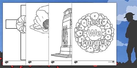 remembrance day colouring pages