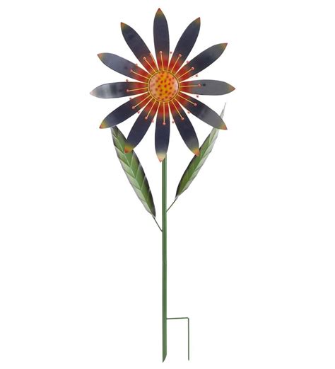 Professionally designed flower arrangements made with gorgeous silk and artificial flowers. Large Metal Flower Garden Stake - Purple | Wind and Weather