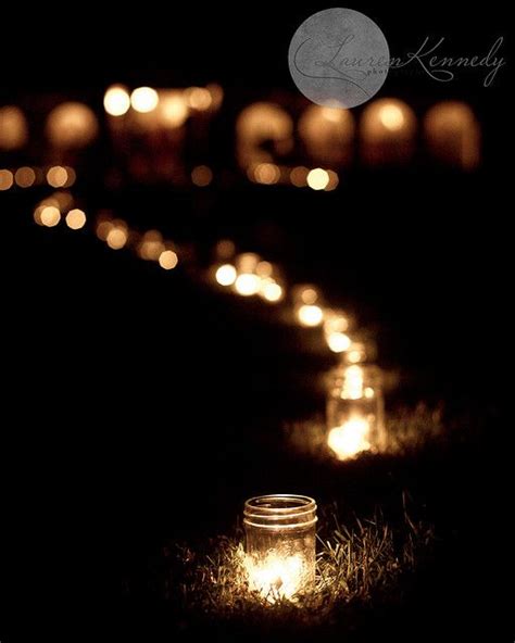 Candlelit Path Candle Lit Path Mason Jar Candles Candle Lit Wedding