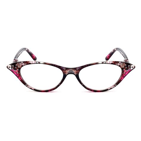 Lady Retro Cateye Reading Glasses Women Imitation Diamond Cat S Eyeglasses For Reader 1 0 1 5 2