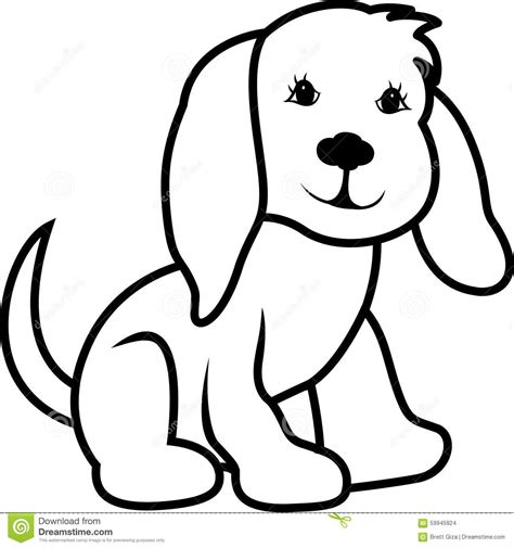 Dog Outline Stock Vector Image 59945924