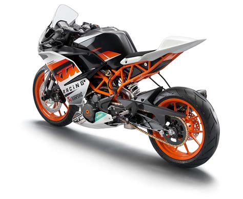 The rc 390 comes with disc front brakes and disc rear brakes along with abs. 2014 KTM RC 390 single-cylinder sportbike