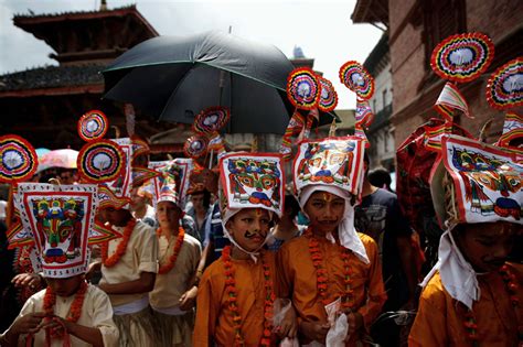 In Nepals Gai Jatra Festival Cows Lead The Departed Souls To Heaven