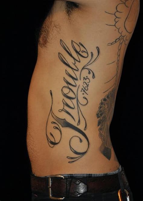39 Small Name Tattoo On Ribs Top Style