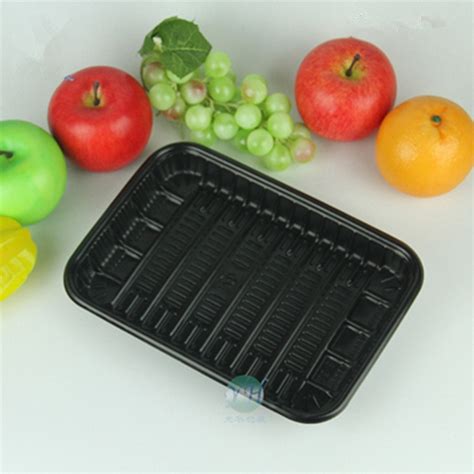 Fresh Fruits Vegetables Disposable Black Plastic Trays China