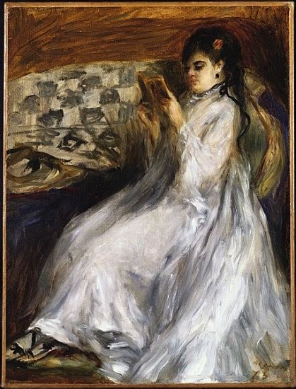 Woman In White Reading Pierre Auguste Renoir Als Kunstdruck Oder Gemälde