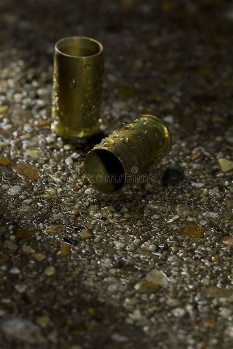 Bullets On The Ground On A Rainy Day Stock Image Image Of Lighting