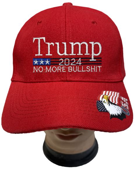 Trump 2024 No More Bullshit Usa Eagle Adjustable Cap Baseball Hats Lot