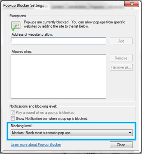 Strictly block all popup requests from any website. How to Turn Off Pop-Up Blocker in Internet Explorer 10 ...