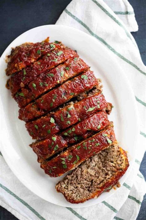 Meat Loaf With Brown Sugar Ketchup Glaze Easy Food Receipes