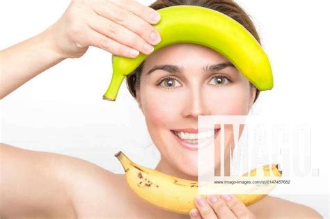 Beautiful Woman With Bananas In Her Hands Model Released Symbolfoto
