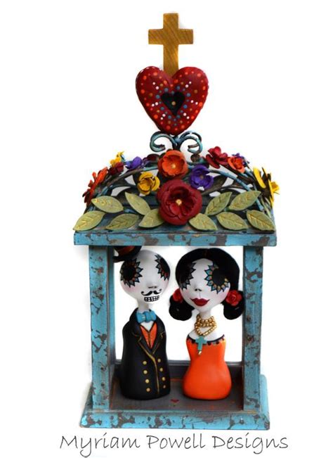 Day Of The Dead Mini Art Dolls Dia De Los Muertos Couples Art