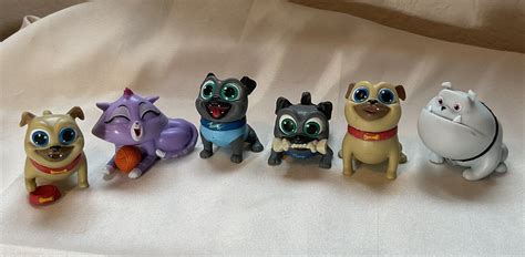 Disney Jr Puppy Dog Pals Lot Of 6 Travel Pets Figures Rolly Bingo Hissy