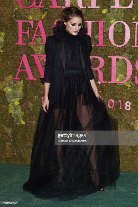 Olivia Palermo Attends The Green Carpet Fashion Awards In A Denim
