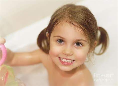 Little Girl Take Bath Photograph By Anna Om
