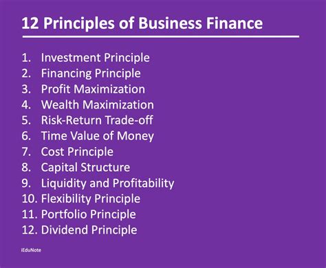 12 Principles Of Business Finance