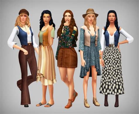 Boho Lookbook Sims 4 Dresses Sims Outfit Sims 4 Clothing