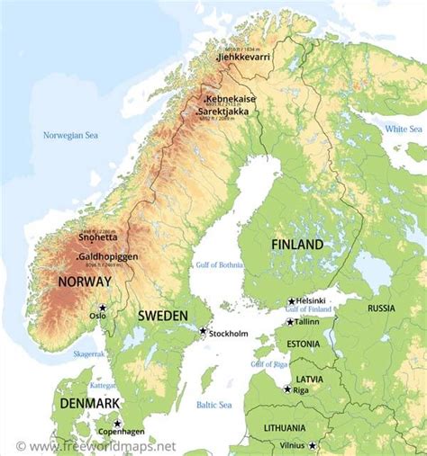 Scandinavian Peninsula On World Map