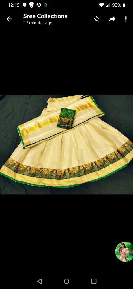 Khadi Cotton Kalamkari Prints Kerala Handloom Dhavani Set At Rs 1850