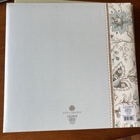Anna Griffin Cr Gibson Photo Album Blue Floral Seashell 12x12 Pages