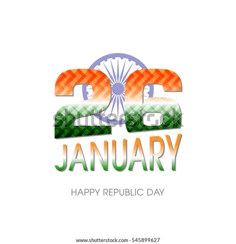 Illustration Indian Republic Day26 January Vector Stock Vector Royalty
