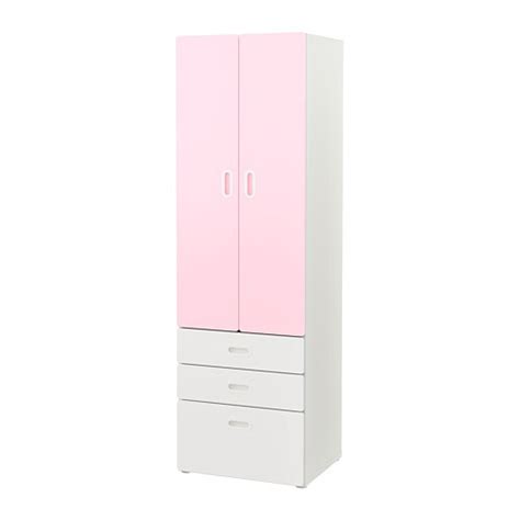 Ikea musken wardrobe with 2 doors 3 drawer. STUVA / FRITIDS Wardrobe - white/light pink - IKEA