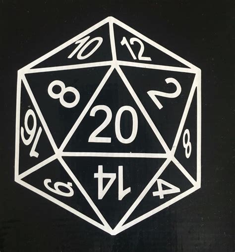 D20 Dice Dungeons And Dragons Vinyl Sticker Decal Dungeons And