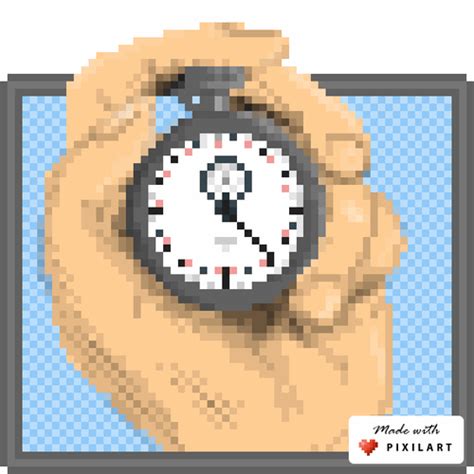 Animated Hand With Timer Clock 