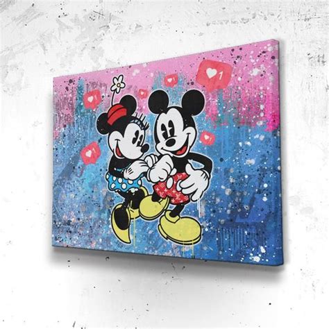 Tableau Mickey Minnie Insta Mickey Mouse Tableau Original Pop Art