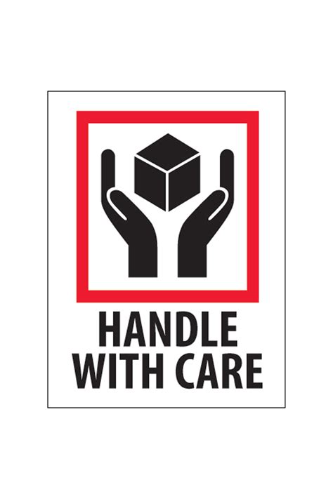3 X 4 Handle With Care Label 500 Per Roll