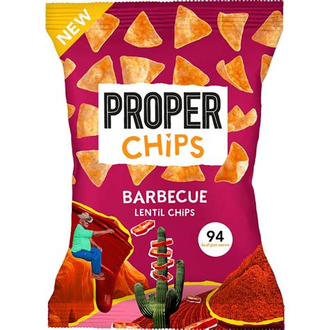 Buy Lentil Chips With Barbecue Flavour Bag 85 G · Proper · Supermercado
