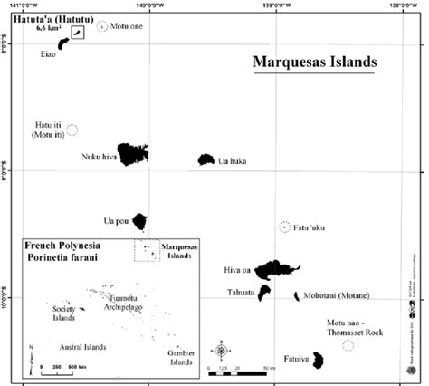 Map Of The Marquesas Islands And Location Of Hatutaa Download