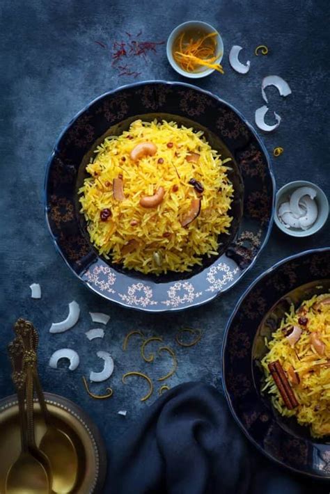 Zarda Pulao Recipe Sweet Rice Or Meethe Chawal Cubes N Juliennes