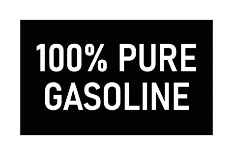 100 Pure Gasoline Decal