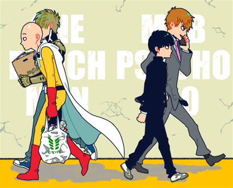 One Punch Man X Mob Psycho 100 One Punch Man Anime Otaku Cool Animes