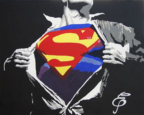 Pin By Becca Mills On Art Superman Painting Superman Art Superhero Art